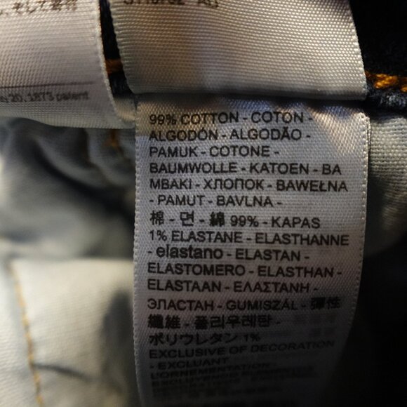 Levi’s 501 Cutoff Denim Shorts Women’s W32 Blue Distressed High-Rise Button Fly - Picture 12 of 13